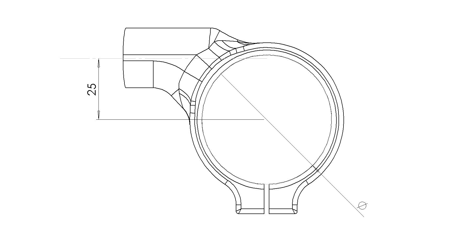 Offset upravljača 25 Spider Racing Yamaha YZF-R6 RJ27 (17-26) 50.25.50 