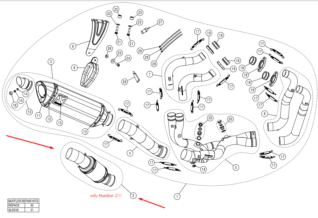 Akrapovic međucijev (nehrđajući čelik) Aprilia RSV4/RR/1100 Factory (21-26) L-A10E11/TD 