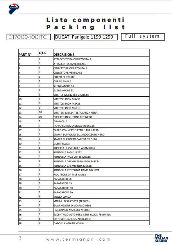 Termignoni kompletni sustav Force Ducati Panigale V2 955 (20-24) D17009400ITC 