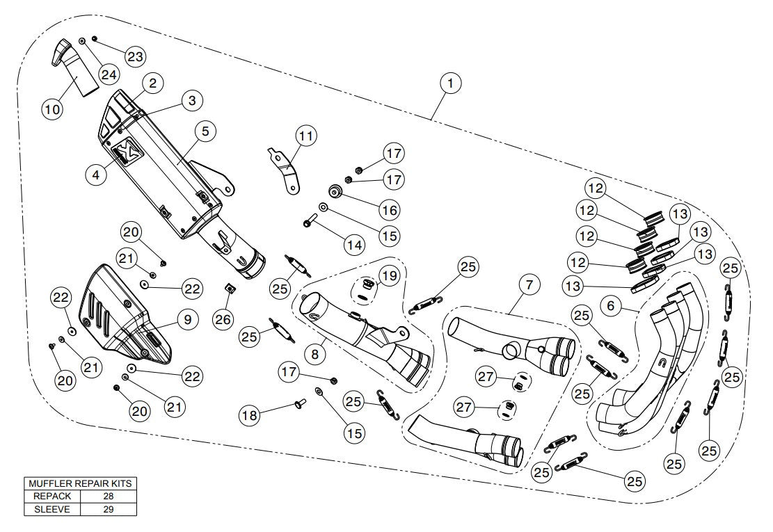 Akrapovic Racing Line (nehrđajući čelik) Yamaha YZF-R6 (08-26) S-Y6R9-APT 