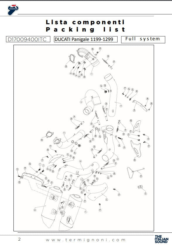 Termignoni kompletni sustav Force Ducati Panigale V2 955 (20-24) D17009400ITC 